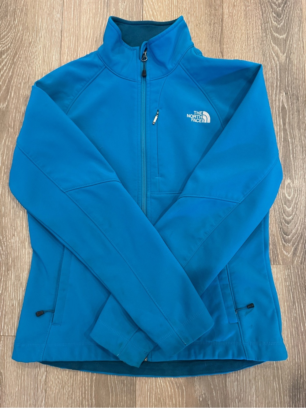 The North Face Youth Turquoise Blue Full-Zip Softshell Jacket